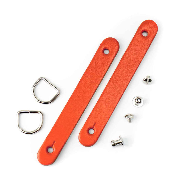 Miyako - Echtlederriemen für Taschenlaschen in Orange