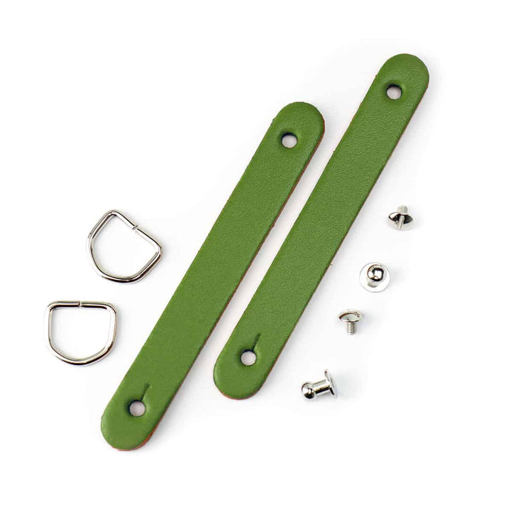 Miyako - Echtlederriemen für Taschenlaschen in Olive