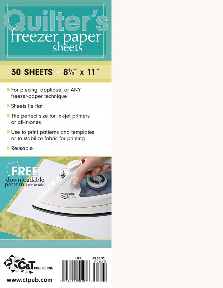 Quilters Freezer Paper 8 1/2 x 11inch 30 Blatt