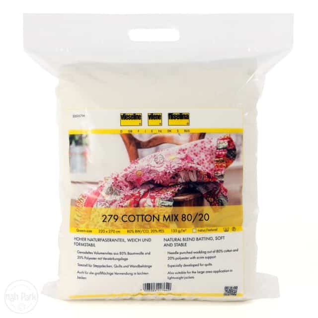 Freudenberg 279 Soft Cotton Vlies 80% Baumwolle 20% Polyester (Queen Size) - 220x270 abgepackt