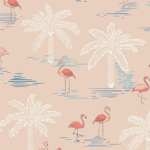 Art Gallery Fabrics - Becca Plymale - Gulf Breeze - Flamingo Paradise