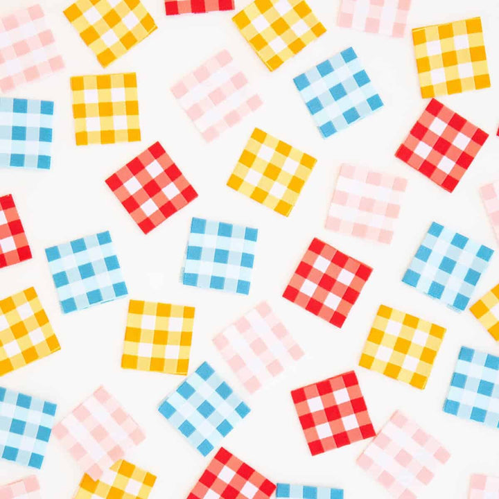 Webetiketten von Sarah Hearts: Gingham Multipack (8 Stück)