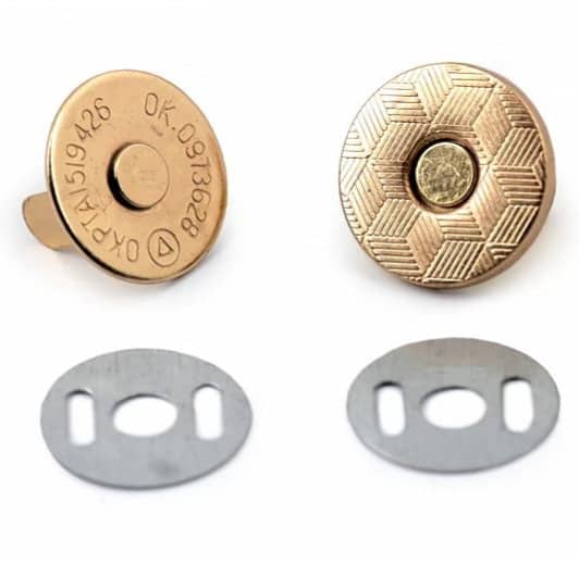 Magnetverschluss dünn Ø14 mm in Gold