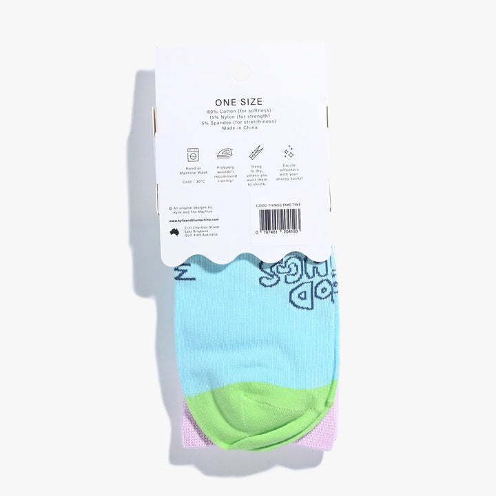 Socken von Kylie and the Machine: Good things take time (Universalgröße)
