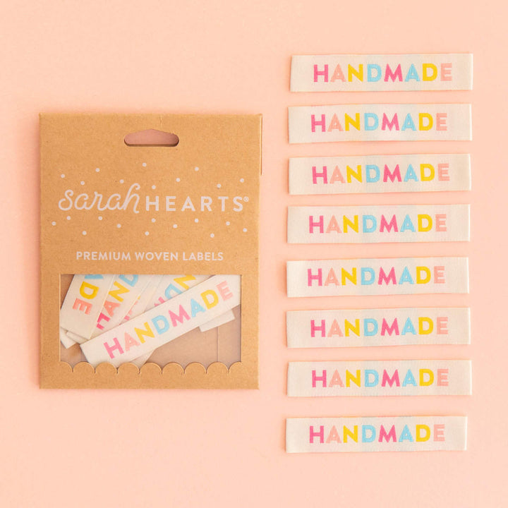 Webetiketten von Sarah Hearts: Colorful Handmade (8 Stück)