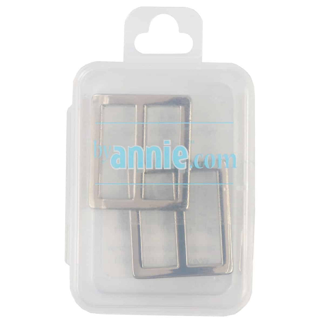 1" Schieber in Nickel für Taschen (2-er Set)