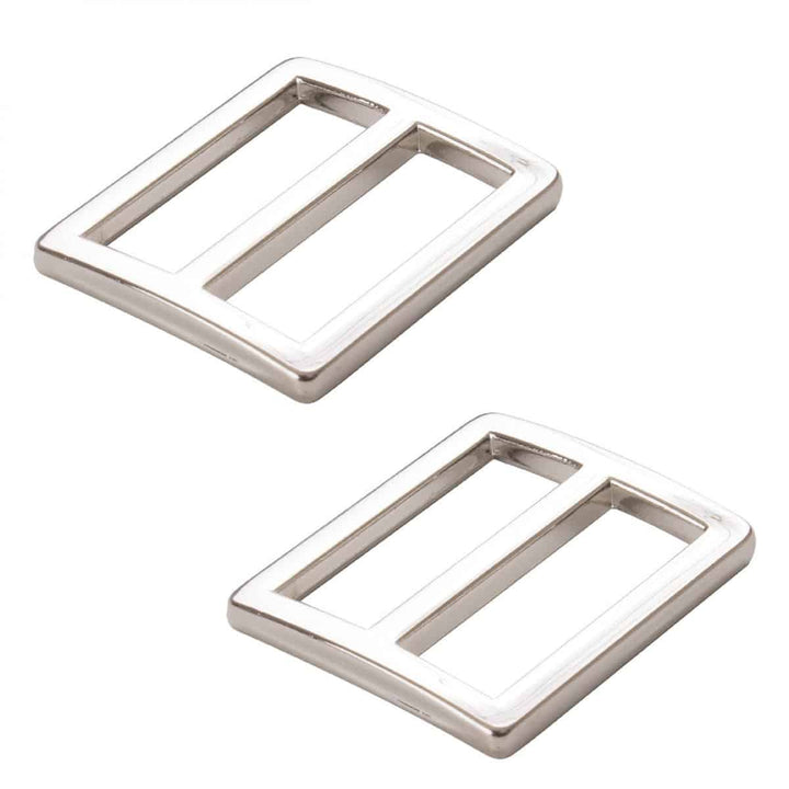 1" Schieber in Nickel für Taschen (2-er Set)