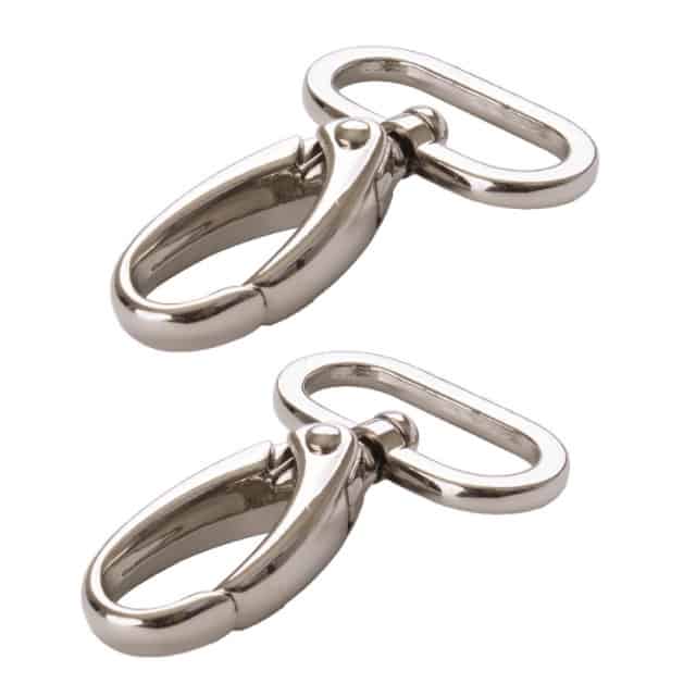 Karabinerhaken in Nickel für Taschen 1" (2-er Set) von By Annie