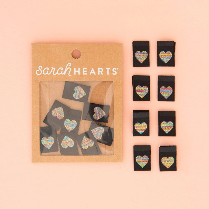 Webetiketten von Sarah Hearts: Metallic Rainbow Heart