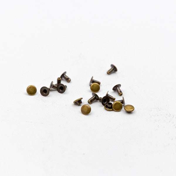Einfache Hohlkopfnieten 7mm - Antikgold (geeignet für Lux Cover und Lux Easy)