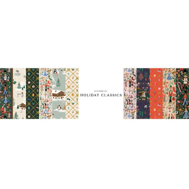 Rifle Paper Co. - Holiday Classics - Holly Jolly Nutcracker in Cream And Metallic Gold (CANVAS)