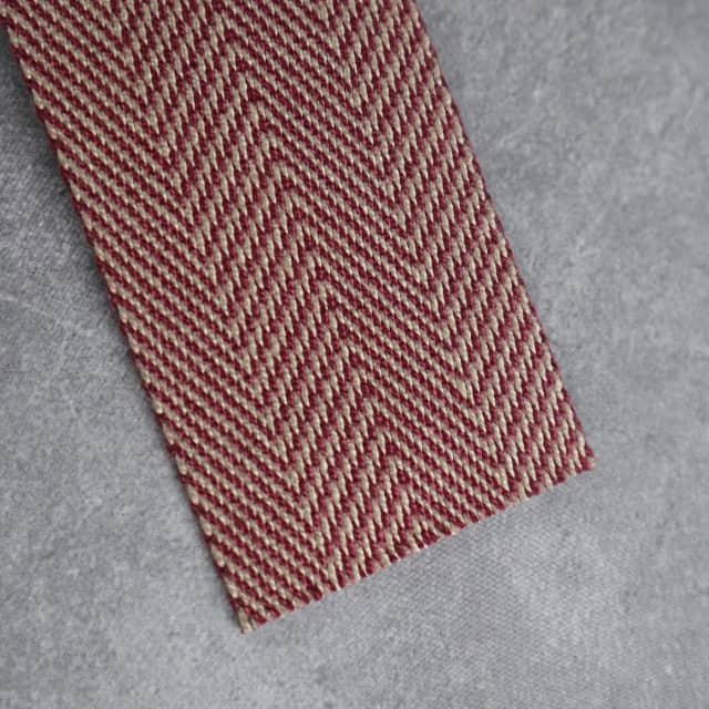 Gurtband Premium Fischgrät 40mm in Plum Perserve/Sandstone