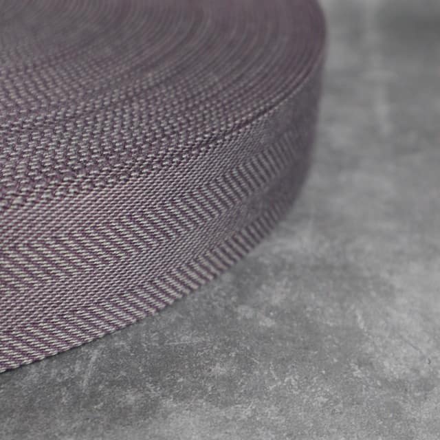 Gurtband Premium Fischgrät 40mm in Cabernet/Sandstone