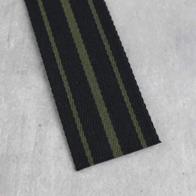 Gurtband Stripes in Caviar/Forest Night 40mm