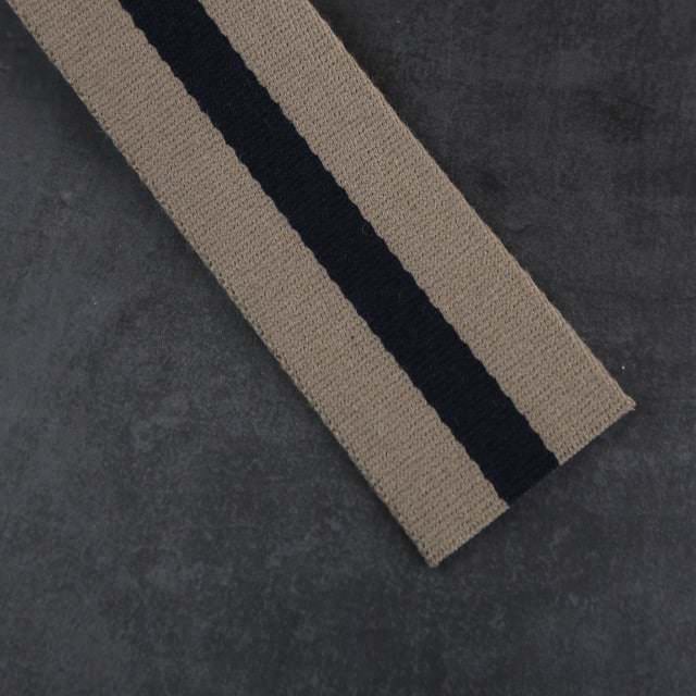 Gurtband Premium 40mm Stripe in Macchiato
