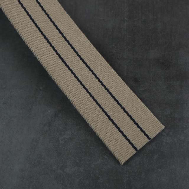 Gurtband Premium 40mm Stripe in Macchiato