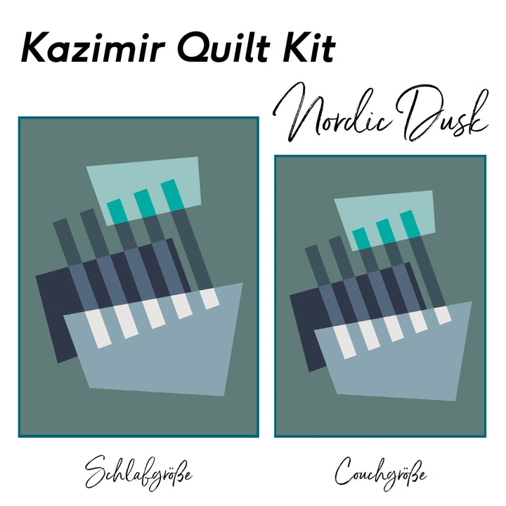Kazimir Quilt Kit  Nordic Dusk - Couchgröße - Rückseite A