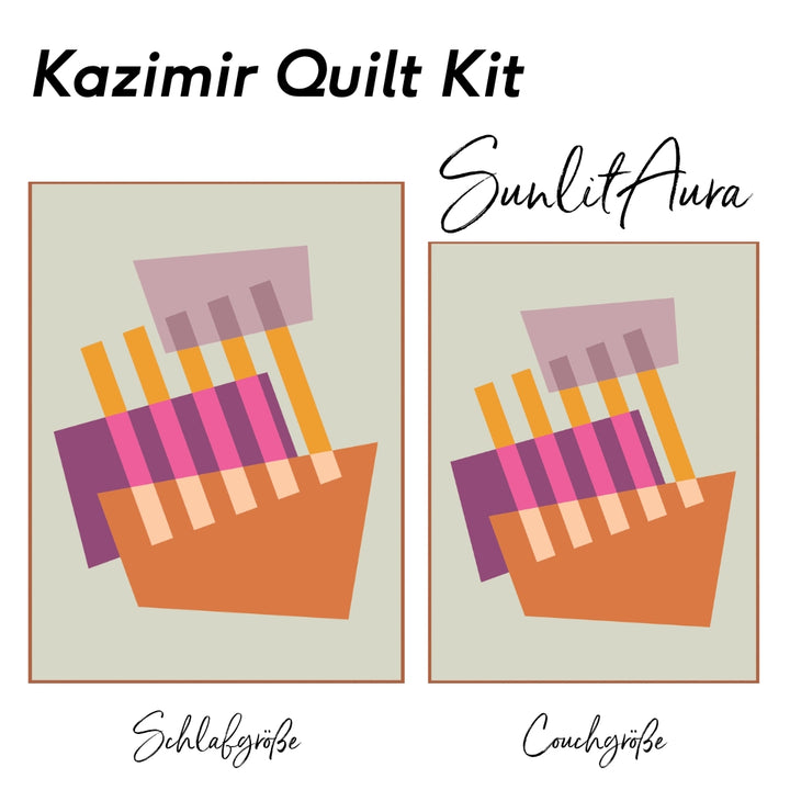 Kazimir Quilt Kit  Sunlit Aura - Couchgröße - Rückseite D