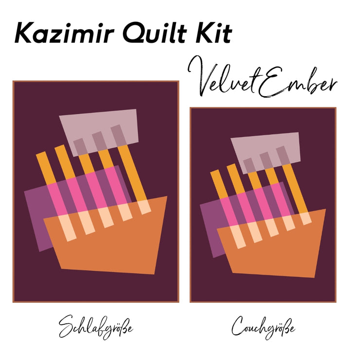 Kazimir Quilt Kit  Velvet Ember - Couchgröße - ohne Rückseite