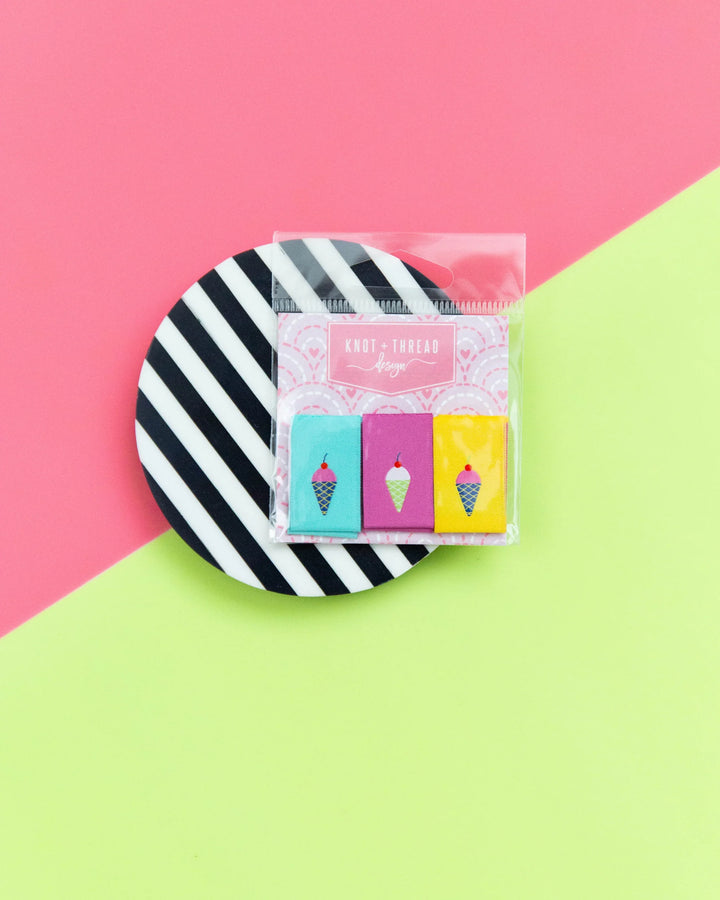 Webetiketten von Knot + Thread Designs: Ice Cream (6 Stück)