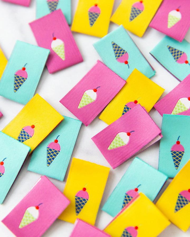 Webetiketten von Knot + Thread Designs: Ice Cream (6 Stück)