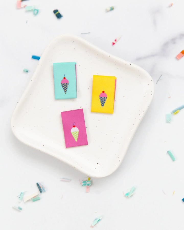 Webetiketten von Knot + Thread Designs: Ice Cream (6 Stück)