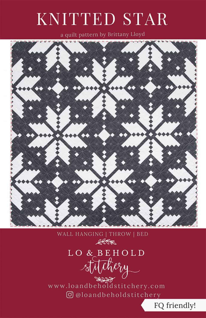 Quilt-Schnittmuster "Knitted Star" Lo &amp;amp; Behold Stitchery (englisch)