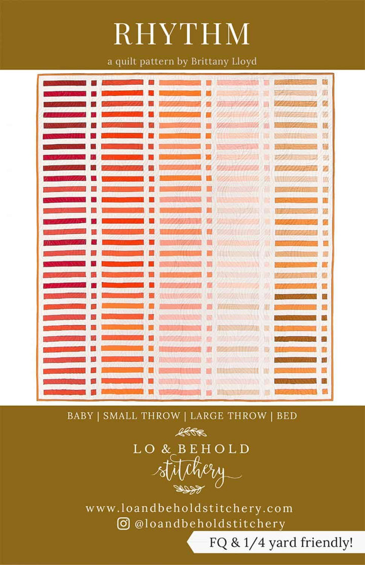 Schnittmuster Quilt "Rhythm" von Lo &amp;amp; Behold Stitchery