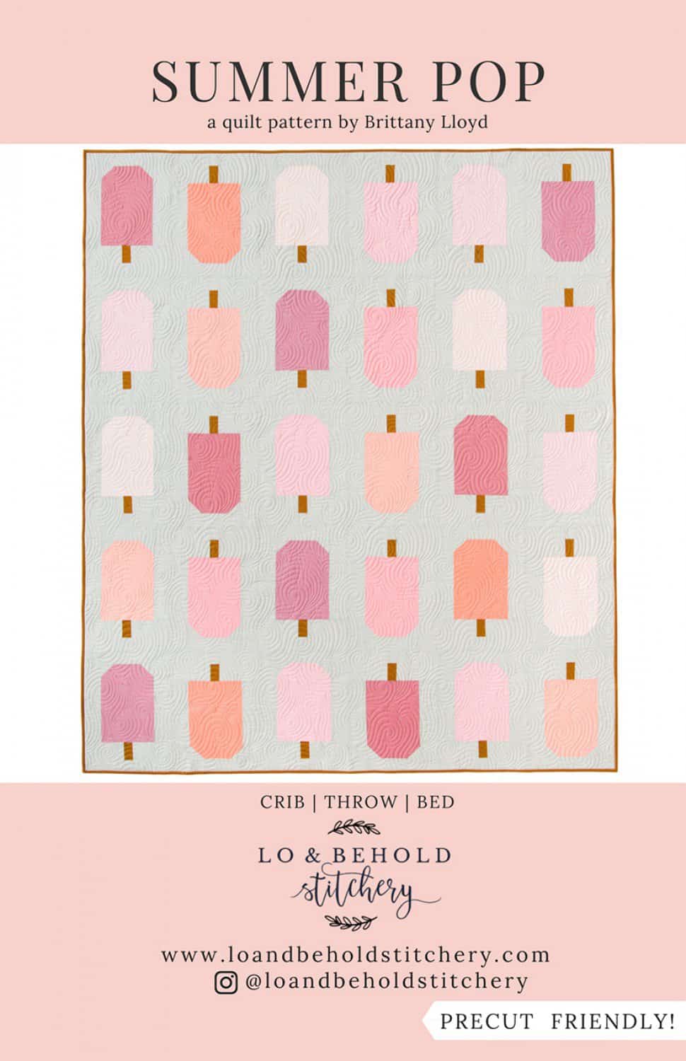 Schnittmuster Quilt "Summer Pop" von Lo &amp;amp; Behold Stitchery