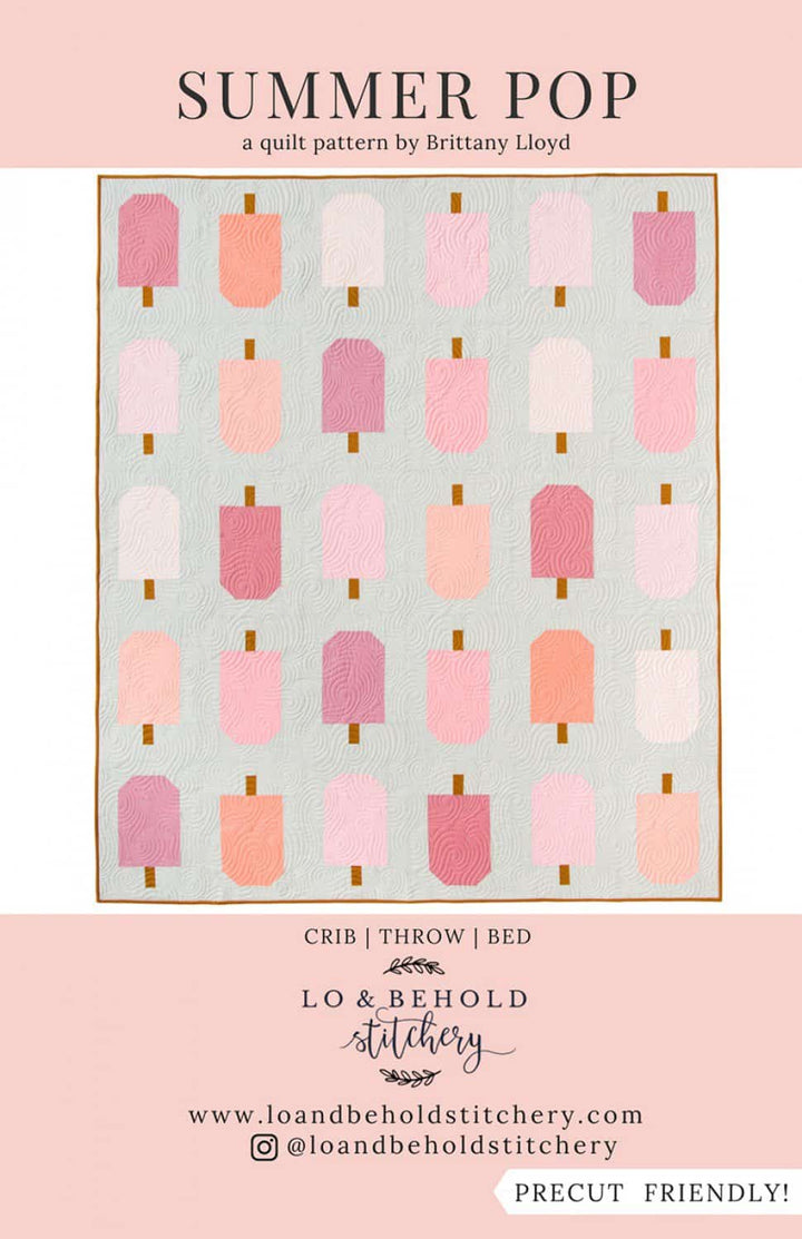 Schnittmuster Quilt "Summer Pop" von Lo &amp;amp; Behold Stitchery