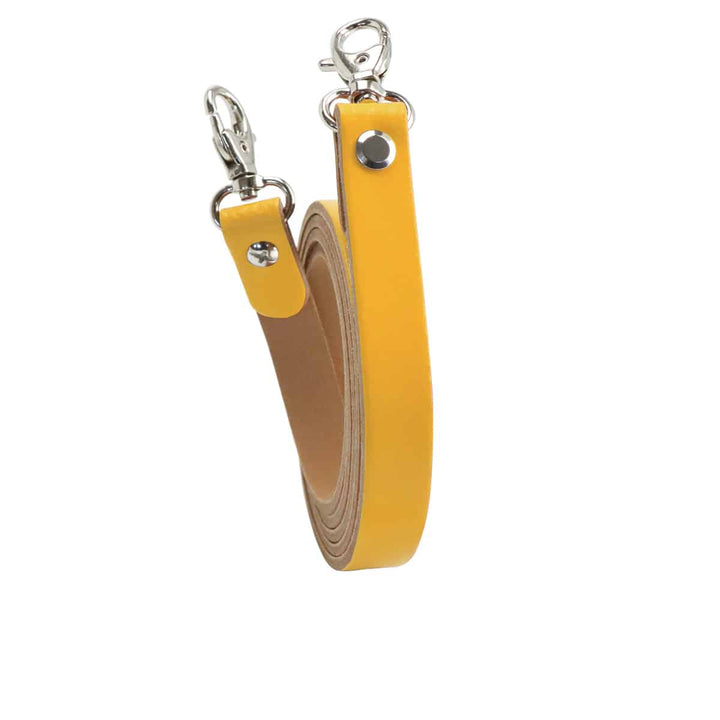 Miyako - Echtlederriemen 125cm mit Karabinern für Cross-Body in Curry