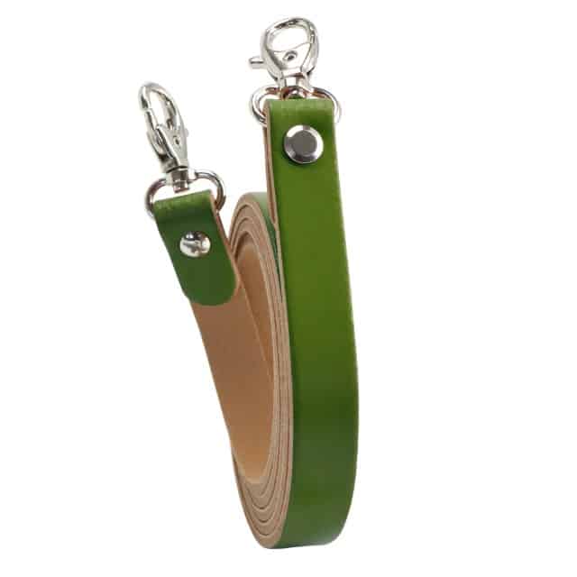 Miyako - Echtlederriemen 125cm mit Karabinern für Cross-Body in Olive