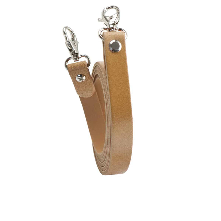 Miyako - Echtlederriemen 125cm mit Karabinern für Cross-Body in Bronze