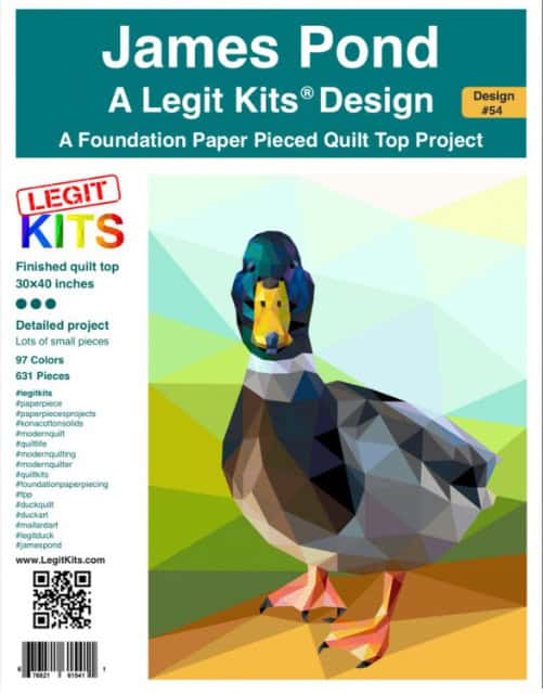 Patchwork-Schnittmuster - Legit Kits- "James Pond" (Foundation Paper Piecing)