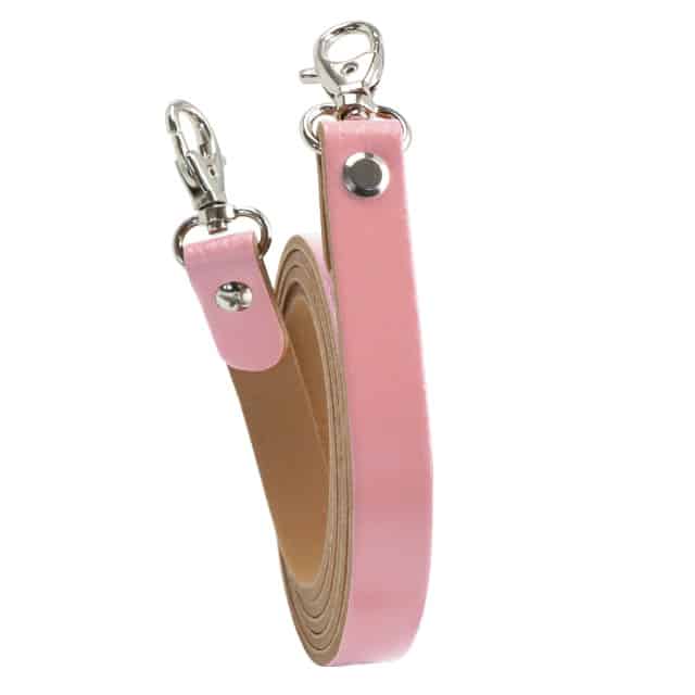 Miyako - Echtlederriemen 125cm mit Karabinern für Cross-Body in Rosa/Cayon