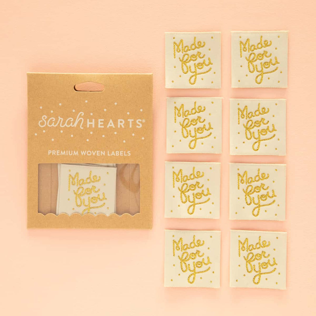 Webetiketten von Sarah Hearts: Made for You Gold (8 Stück)
