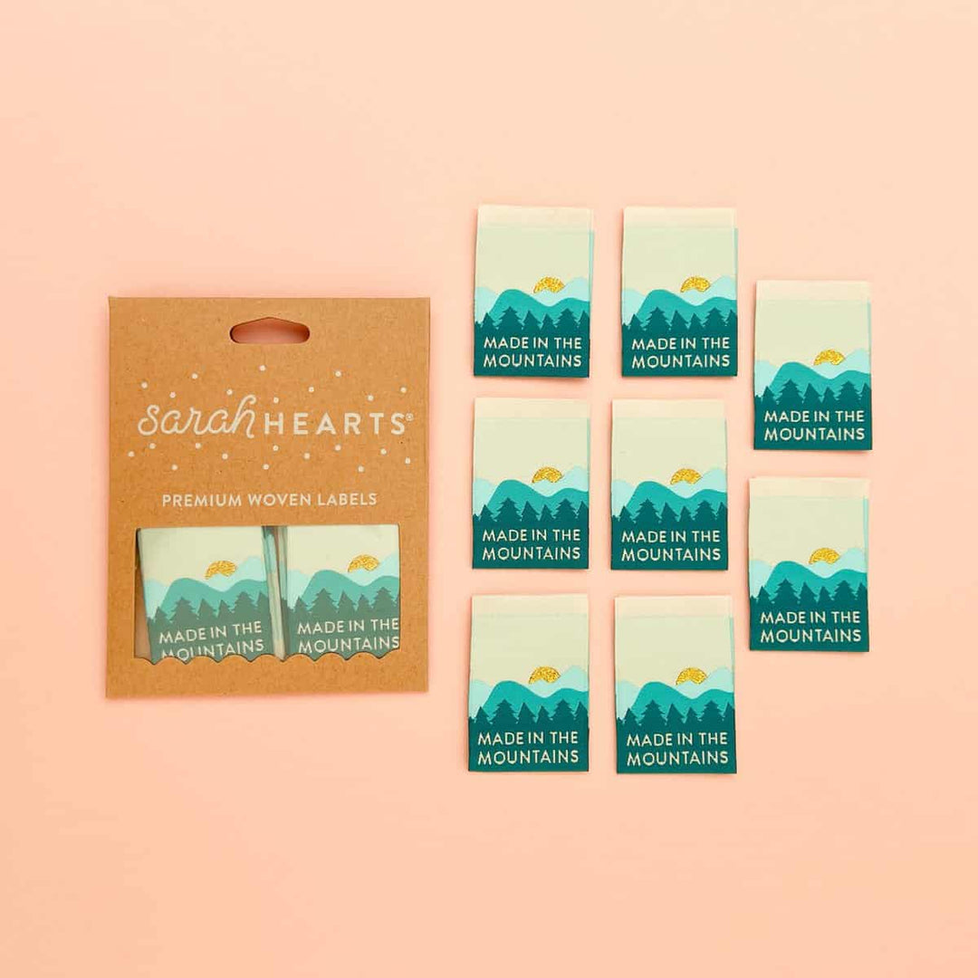 Webetiketten von Sarah Hearts: Made in the Mountains (8 Stück)