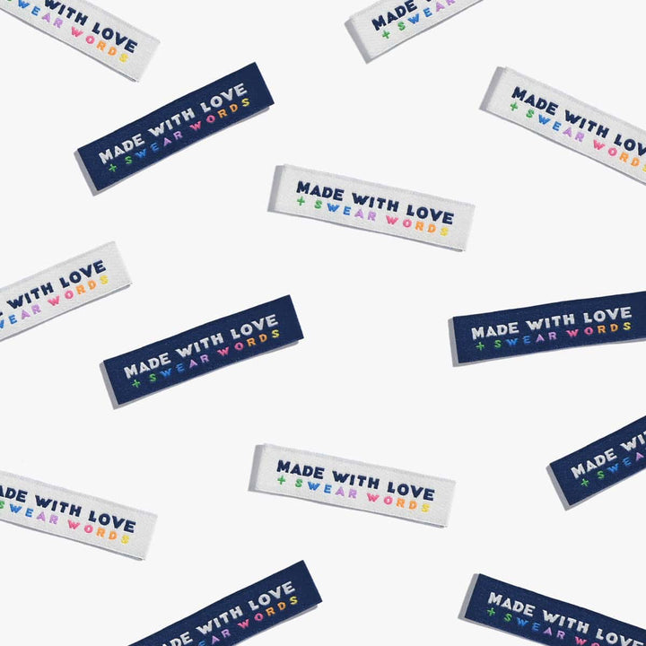 Webetiketten von Kylie and the Machine: Made with Love &amp;amp; Swear Words (6 Stück)