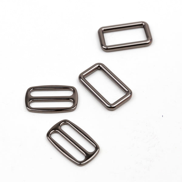 Set "Making Backpack" in Gunmetal (4-teilig) für Gurtbänder bis zu 30mm