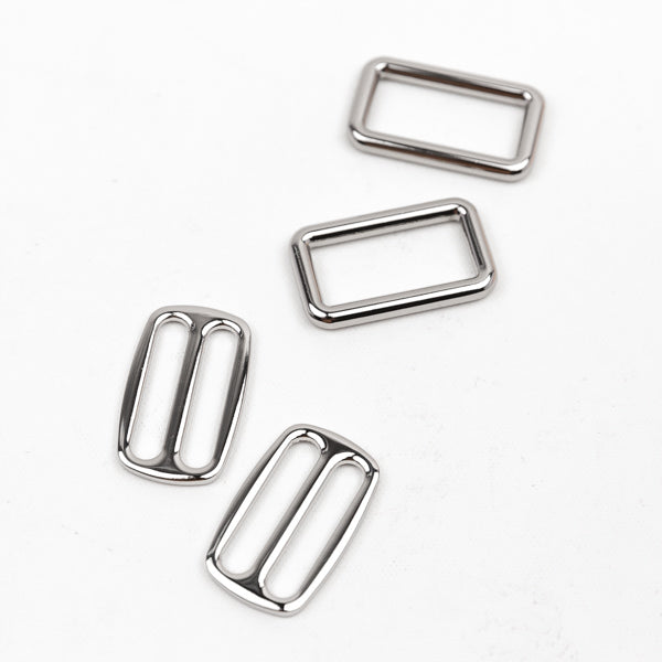 Set "Making Backpack" in Nickel (4-teilig) für Gurtbänder bis zu 30mm