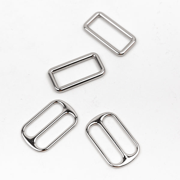 Set "Making Backpack" in Nickel (4-teilig) für Gurtbänder bis zu 40mm/1 1/2"