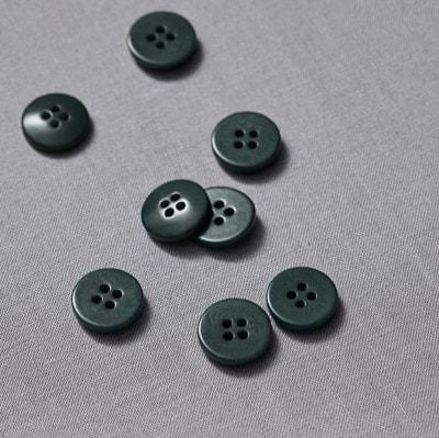 MeetMilk - Plain Corozo Button 15mm in Deep Green