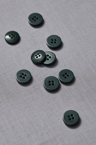 MeetMilk - Plain Corozo Button 15mm in Deep Green