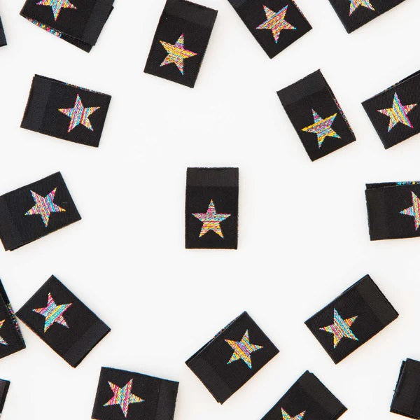 Webetiketten von Sarah Hearts: Metallic Rainbow Star