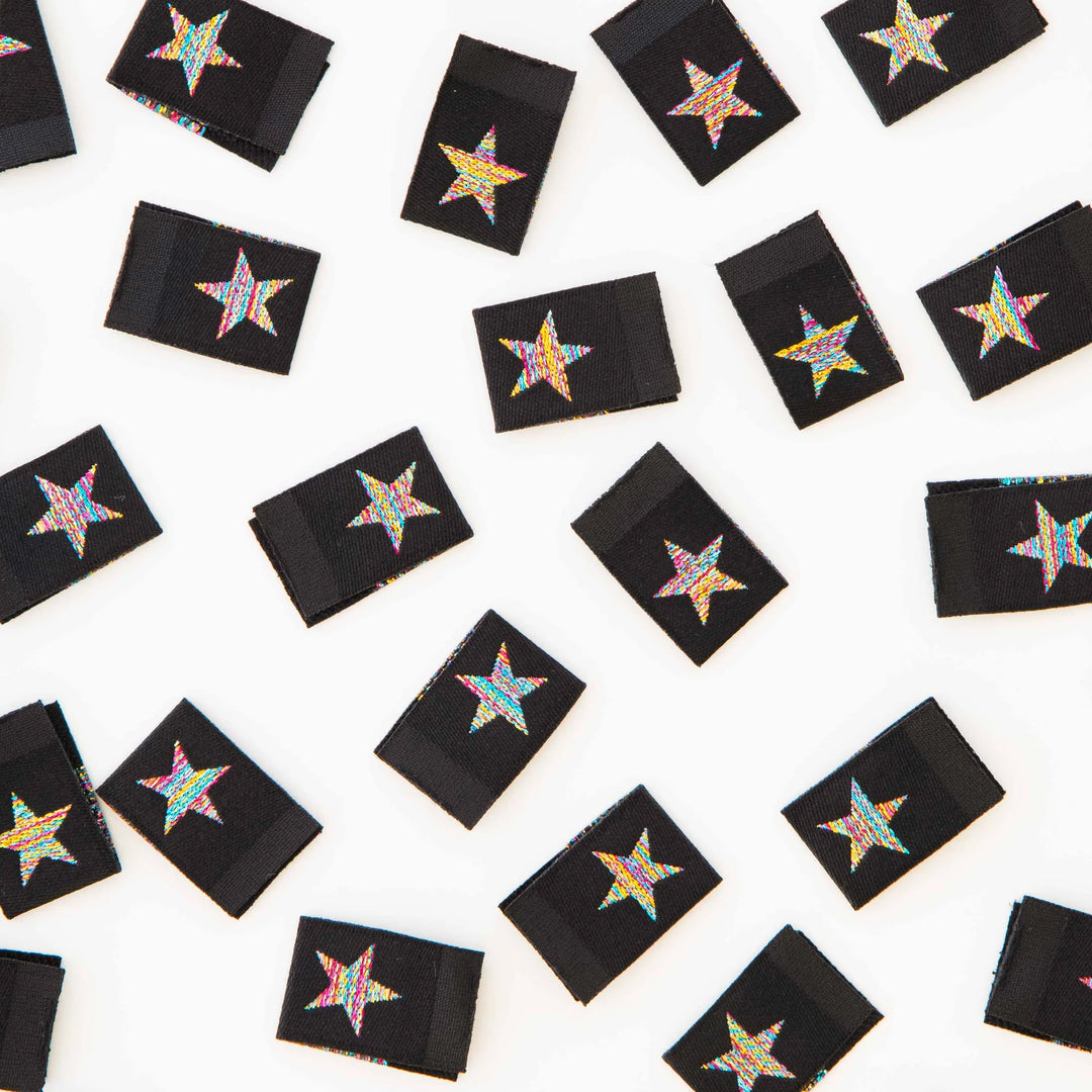 Webetiketten von Sarah Hearts: Metallic Rainbow Star