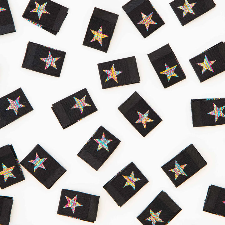 Webetiketten von Sarah Hearts: Metallic Rainbow Star