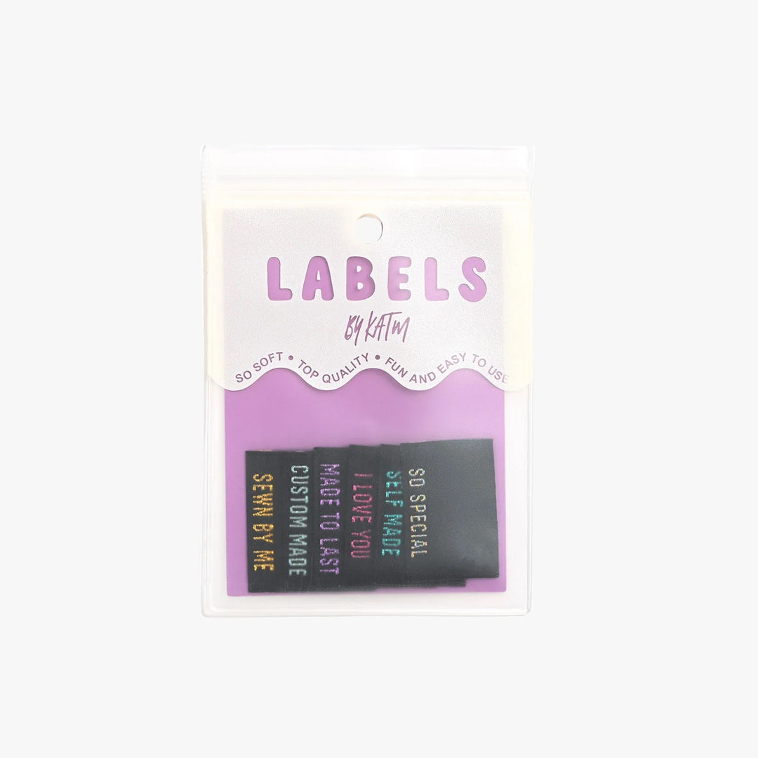 Webetiketten von Kylie and the Machine: Metallic Side Seams in Black (6 Stück)