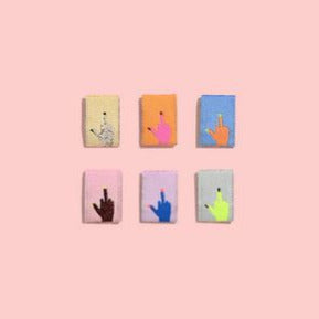 Webetiketten von Kylie and the Machine: Middle Finger Mini Hands (6 Stück)