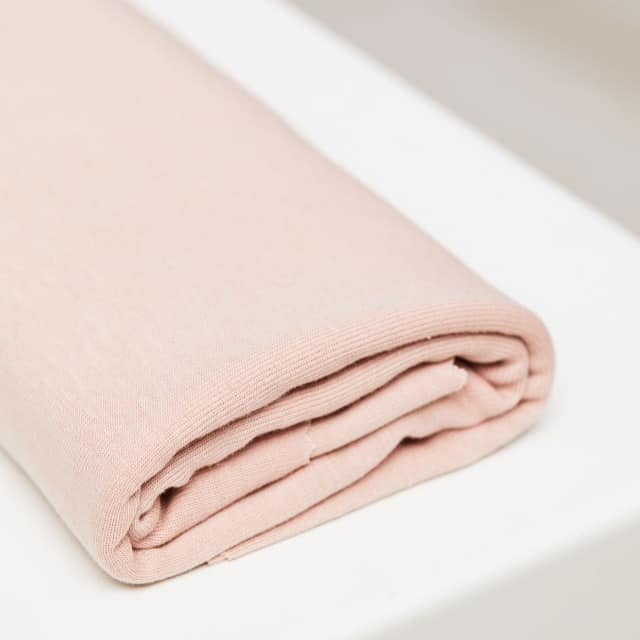MeetMilk TENCEL Fine Rib Jersey in Powder Pink - Reststück 1,8m