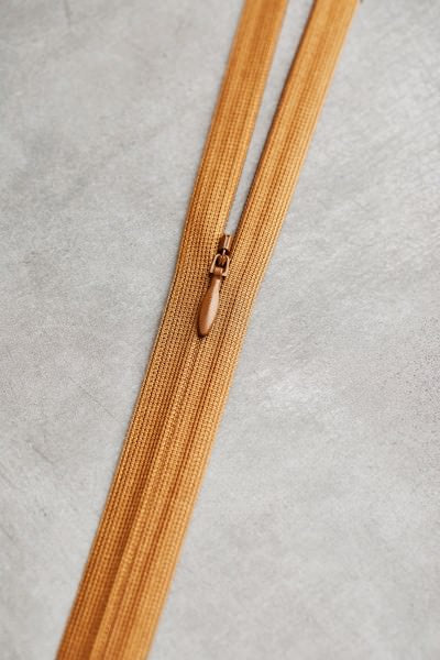 MeetMILK - nahtverdeckter Reißverschluss - Invisible Zipper 60cm in Mustard